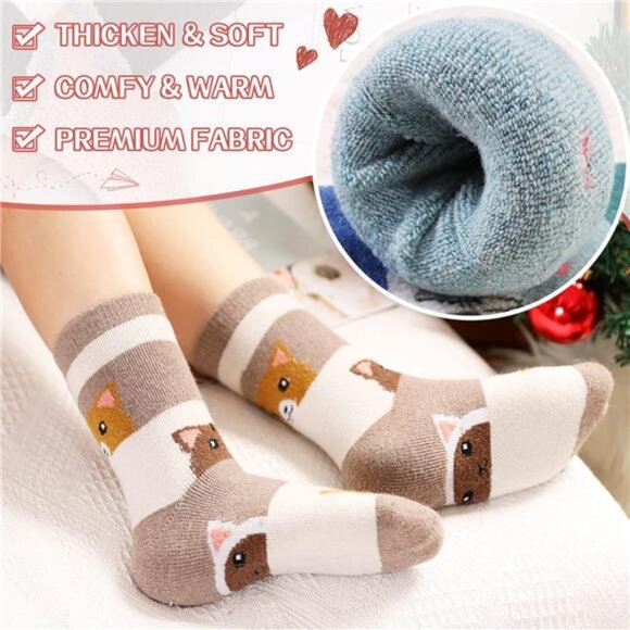 Wool Socks Thickened Winter Cozy Warm Hiking Soft Thermal - Picture 3 of 6